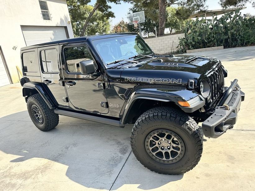 Black Jeep Wrangler Rubicon after scratch and water-spot removal